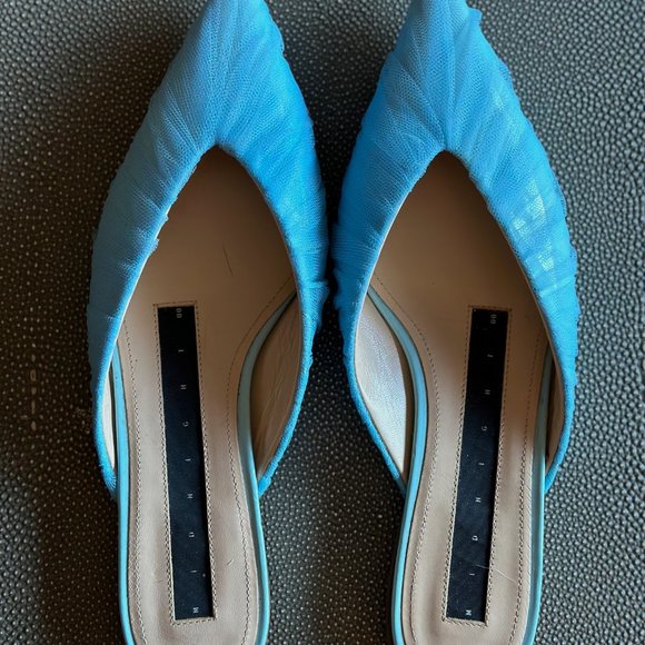 Midnight 00 Shoes - MIDNIGHT 00 Light Blue Mules Size 39